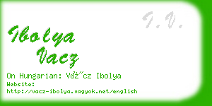 ibolya vacz business card